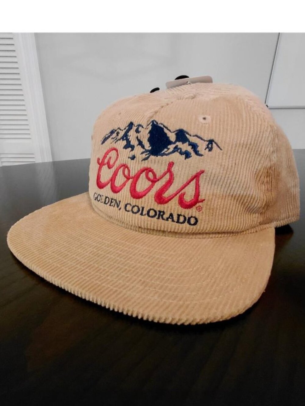 NWT Coors Banquet Tan Corduroy Trucker Rope Hat Snapback Retro Vintage Styl Beer